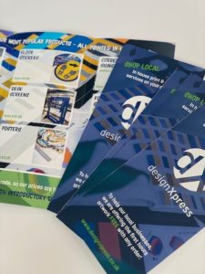 Examples of small format printed flyers and leaflets